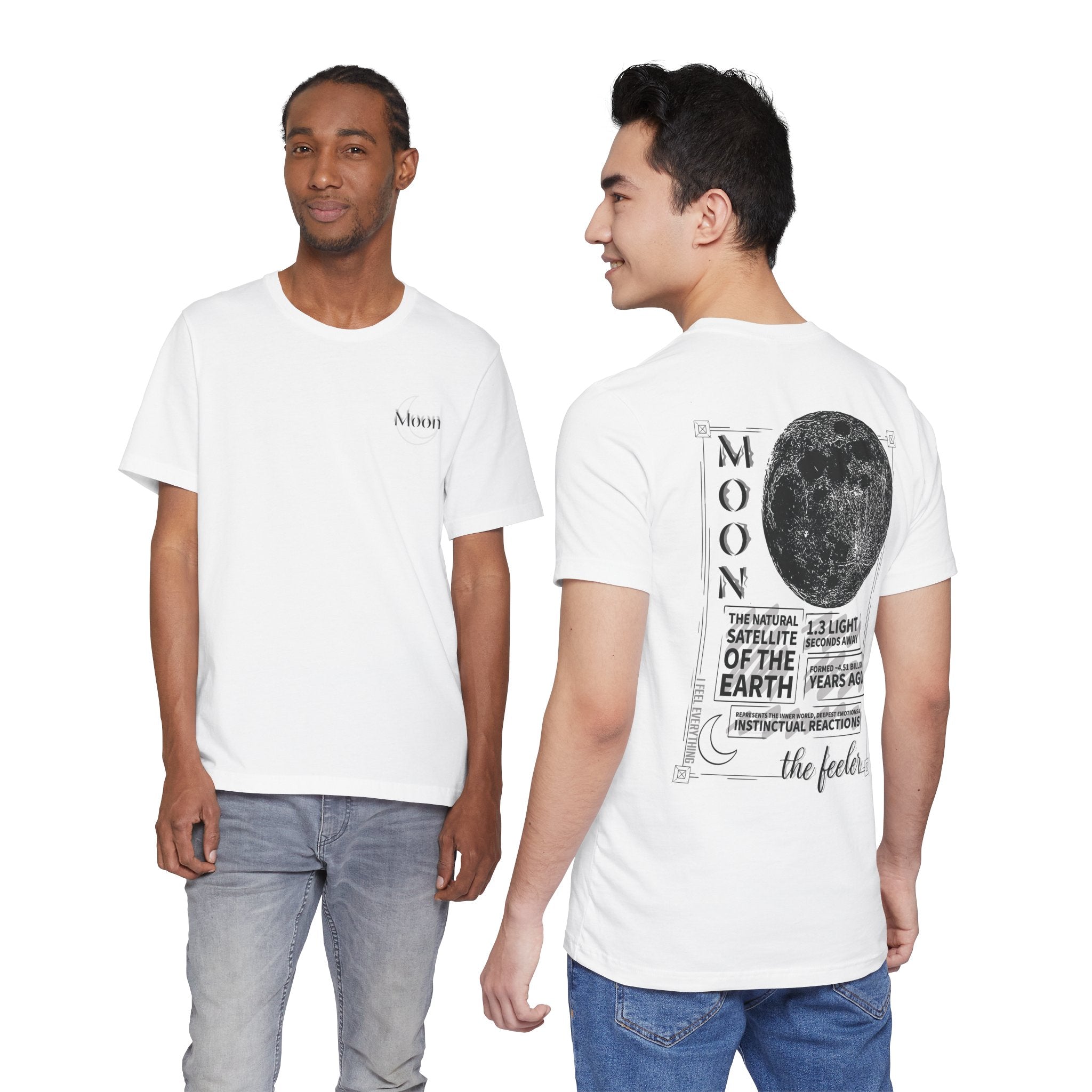 Moon Planet Illustration T-Shirt  | Astrology &  Solar System Tee