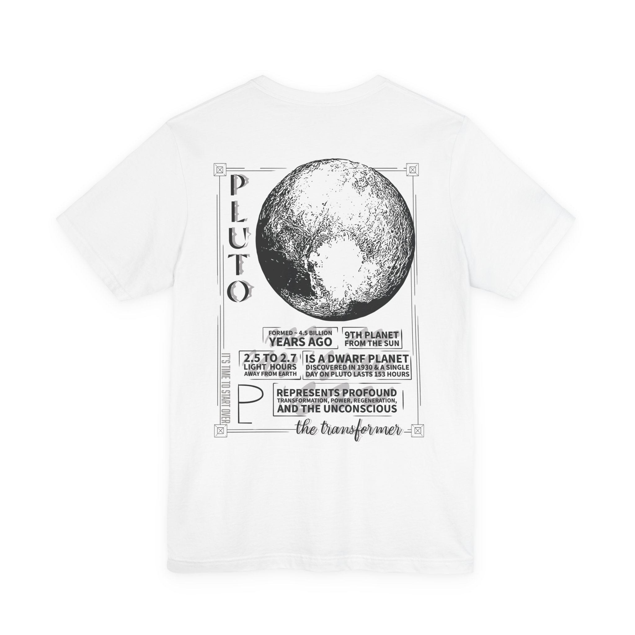Pluto Planet Illustration T-Shirt  | Astrology &  Solar System Tee