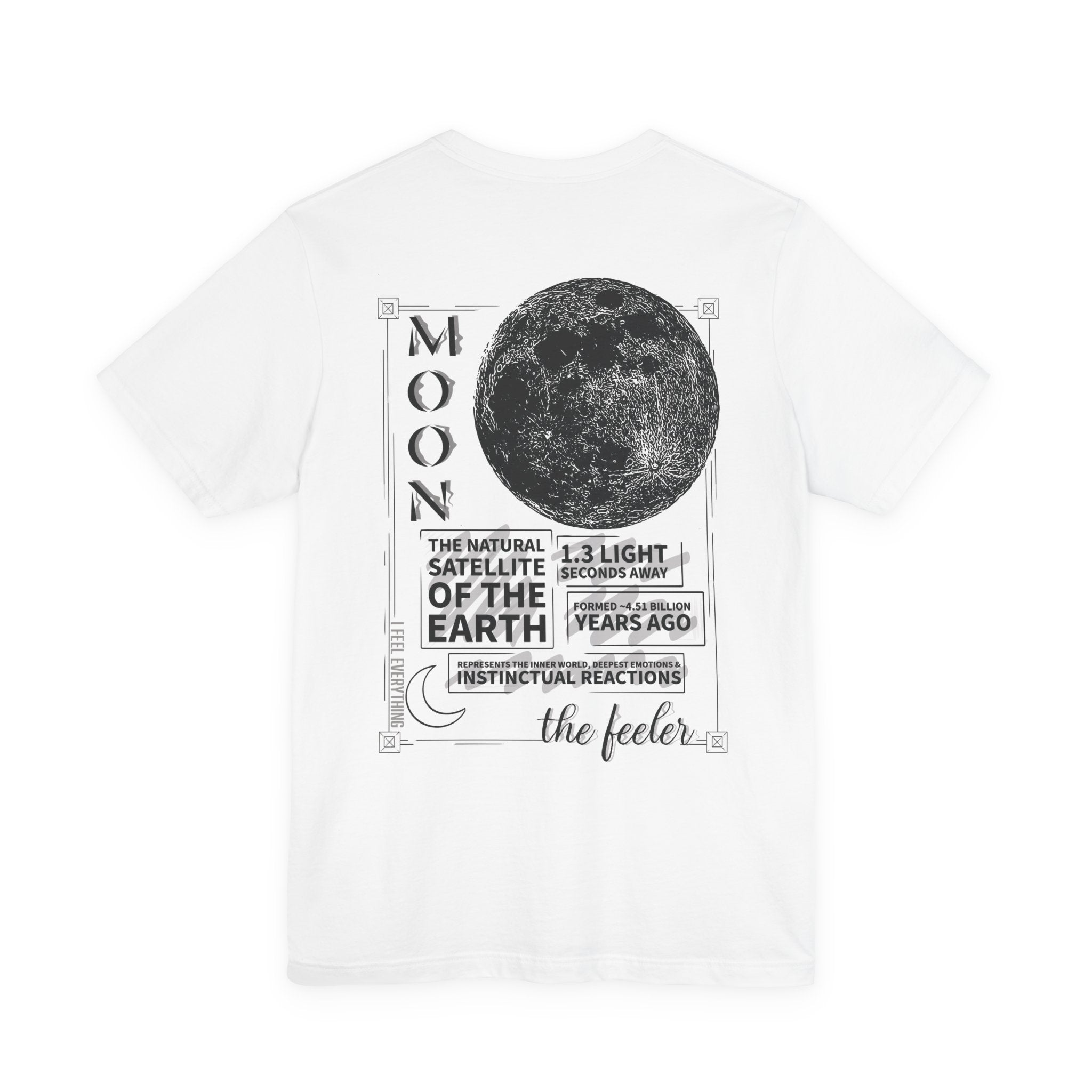 Moon Planet Illustration T-Shirt  | Astrology &  Solar System Tee