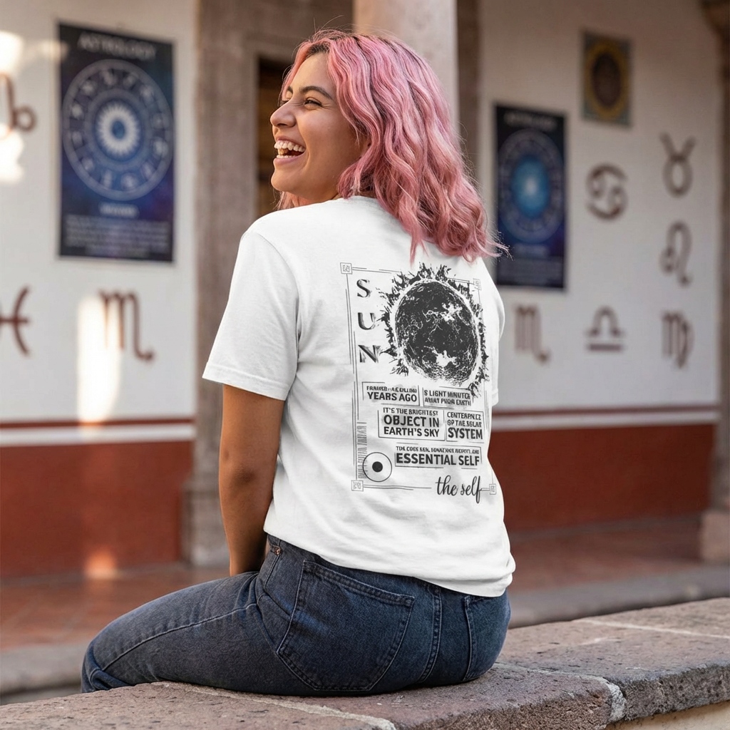Sun Planet Illustration T-Shirt  | Astrology &  Solar System Tee
