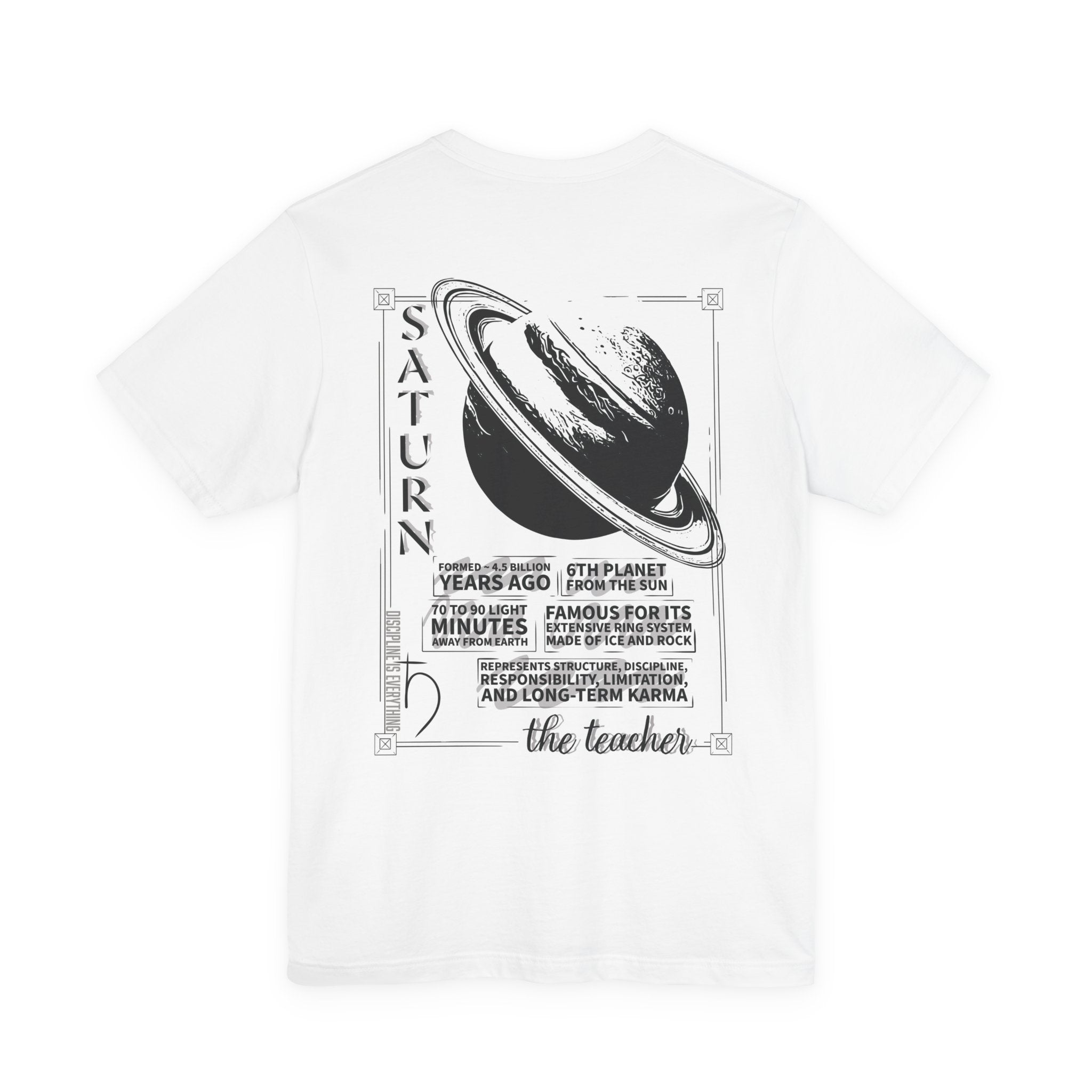 Saturn Planet Illustration T-Shirt  | Astrology &  Solar System Tee