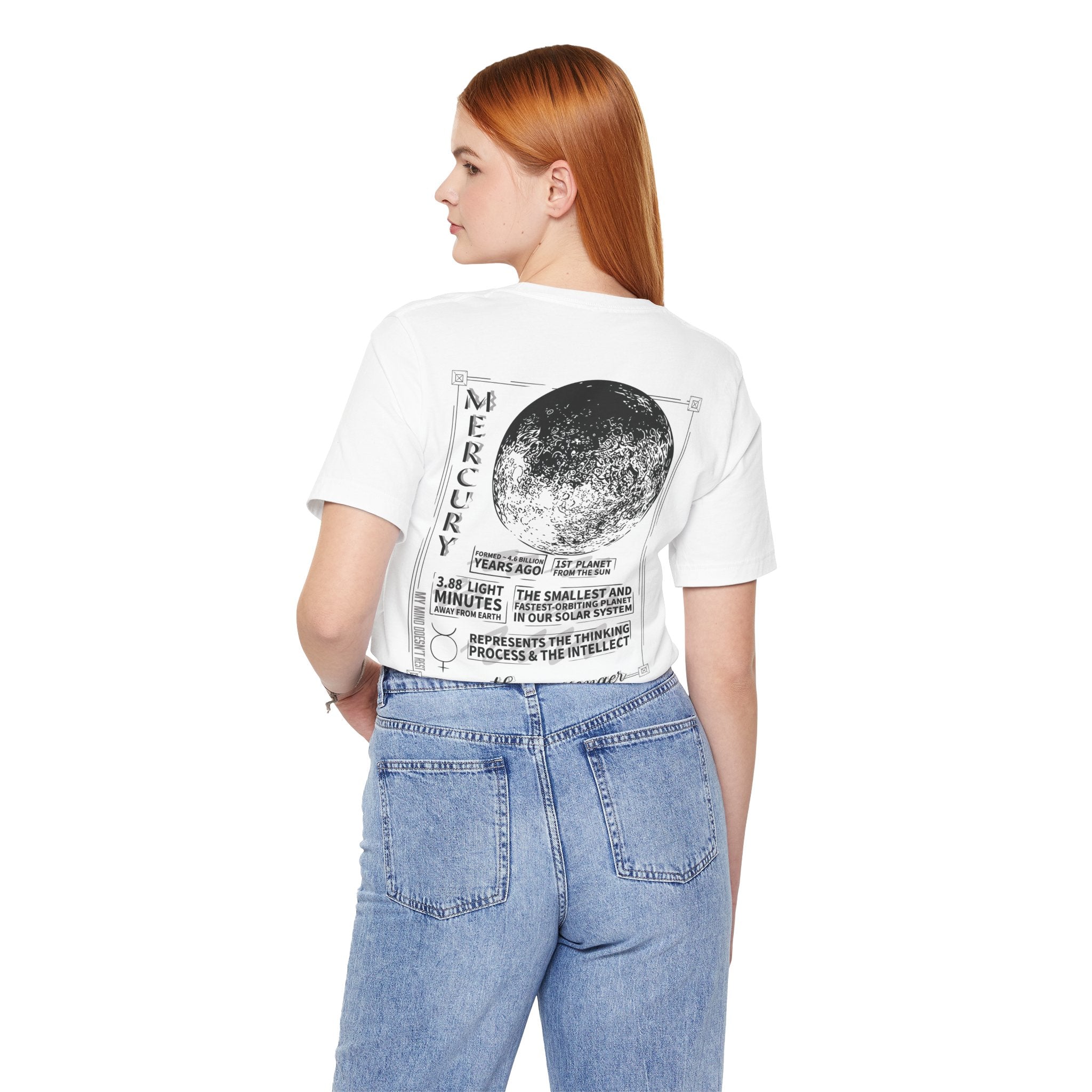 Mercury Planet Illustration T-Shirt  | Astrology &  Solar System Tee