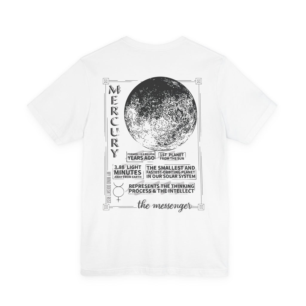 Mercury Planet Illustration T-Shirt  | Astrology &  Solar System Tee